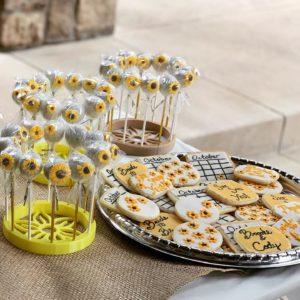 Sunflower Cake Pops and Cookies